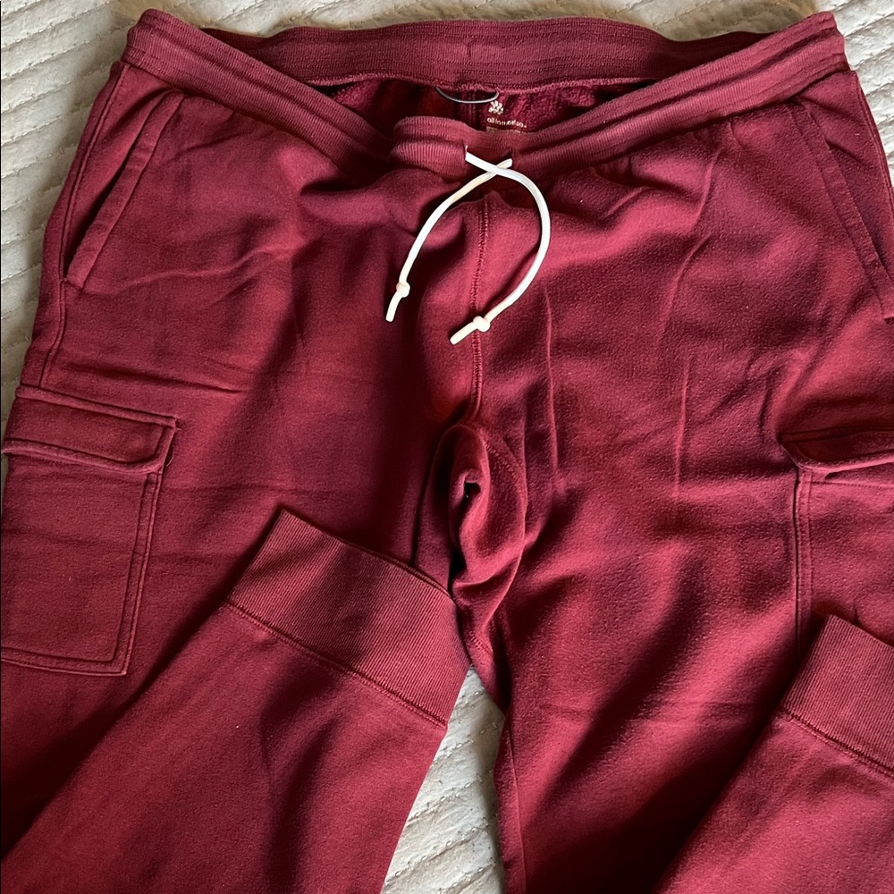 Men's Burgundy Jogger Pants